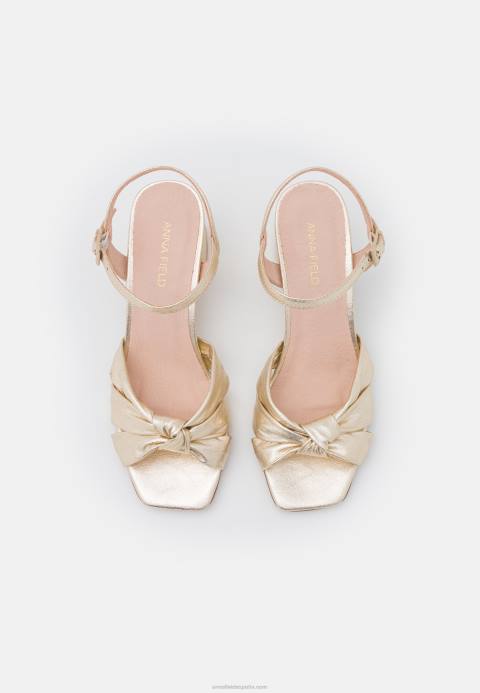 mujer sandalias de cuero oro Anna Field 84Z81447