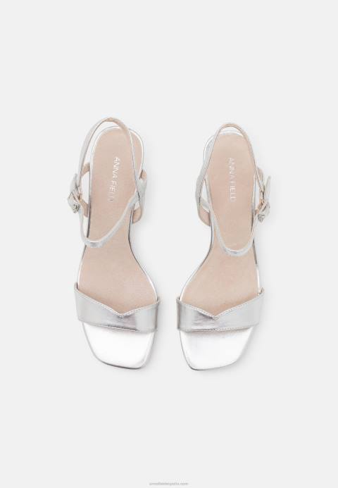 mujer sandalias de cuero plata Anna Field 84Z81270