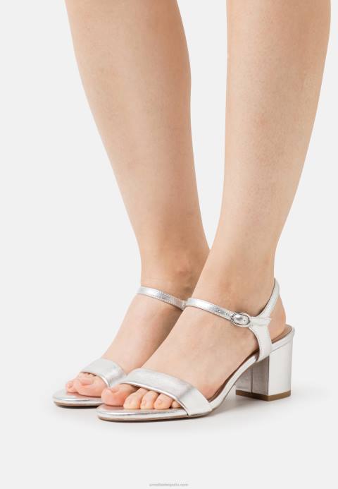 mujer sandalias de cuero plata Anna Field 84Z81362