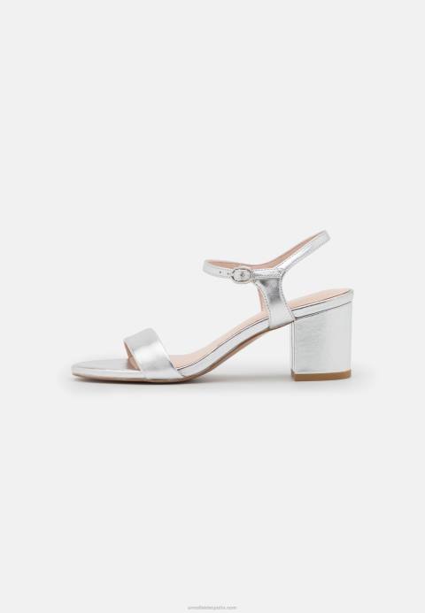 mujer sandalias de cuero plata Anna Field 84Z81362