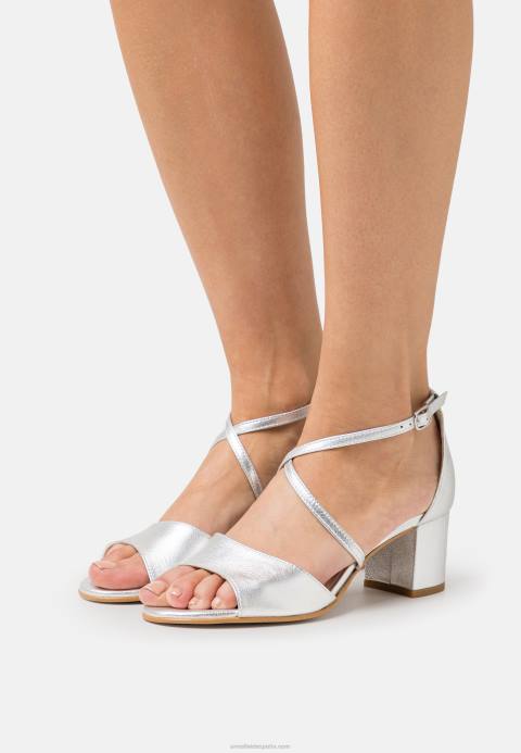 mujer sandalias de cuero plata Anna Field 84Z81427