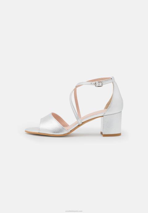 mujer sandalias de cuero plata Anna Field 84Z81427