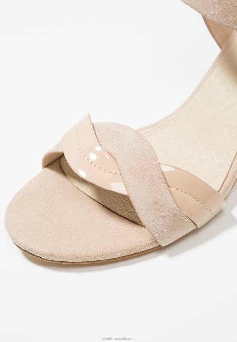 mujer sandalias de cuero rosa claro Anna Field 84Z81276