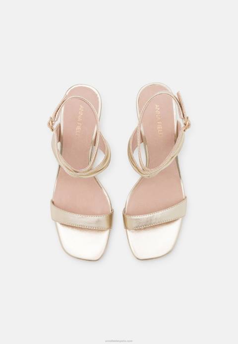 mujer sandalias de piel con tacón dorado Anna Field 84Z81372