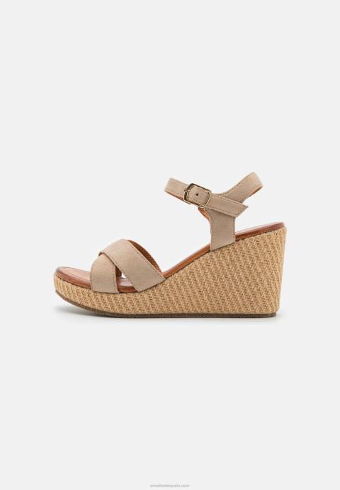 mujer sandalias de piel con tacon gris Anna Field 84Z81466