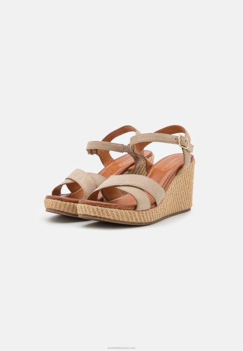mujer sandalias de piel con tacon gris Anna Field 84Z81466