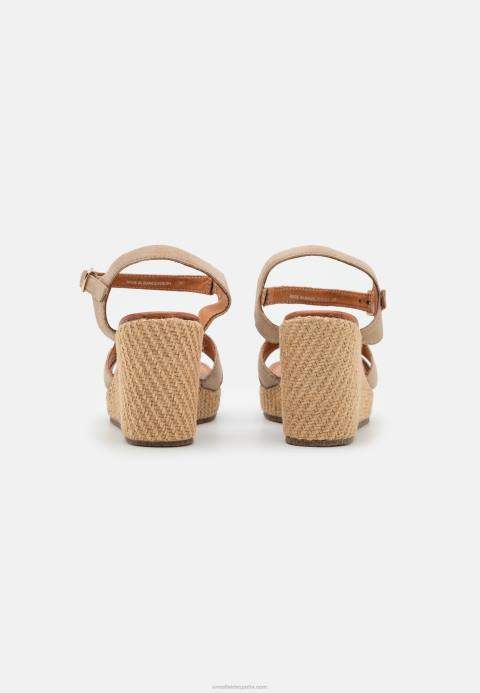 mujer sandalias de piel con tacon gris Anna Field 84Z81466