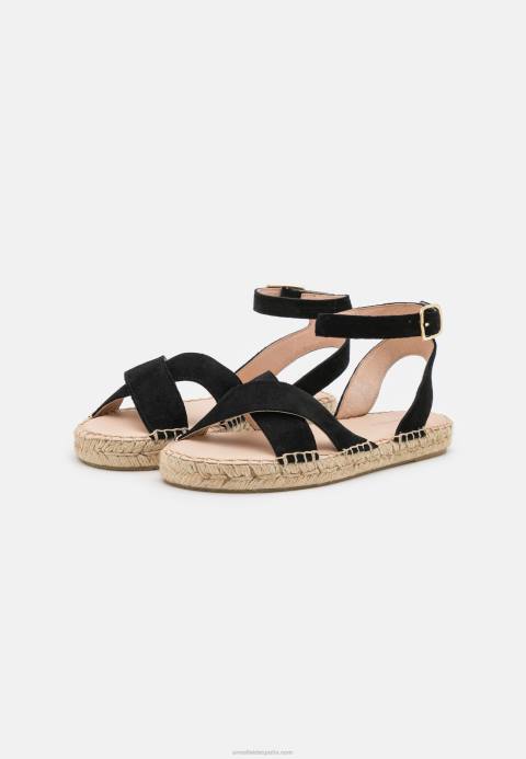mujer sandalias de plataforma de cuero negro Anna Field 84Z81579