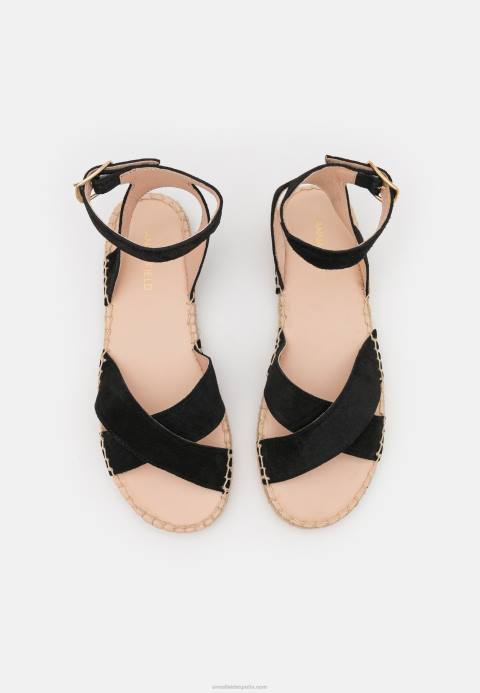 mujer sandalias de plataforma de cuero negro Anna Field 84Z81579
