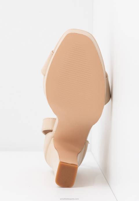 mujer sandalias de tacón blanco roto Anna Field 84Z81557