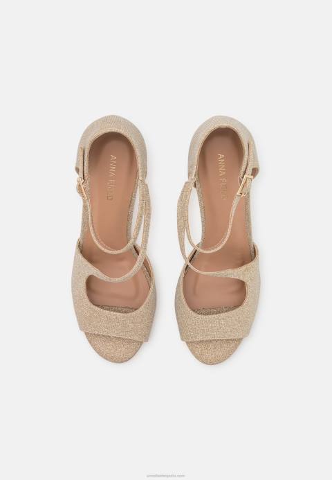 mujer sandalias de tacón dorado Anna Field 84Z81271