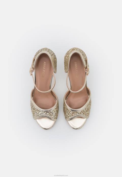 mujer sandalias de tacón dorado Anna Field 84Z81442