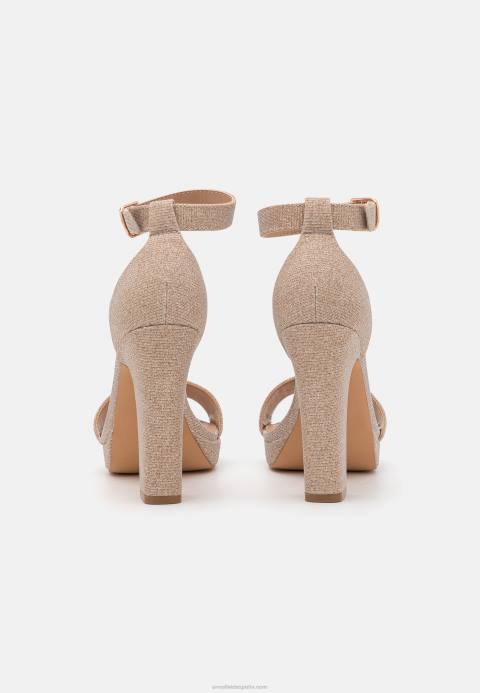 mujer sandalias de tacón oro rosa Anna Field 84Z81566