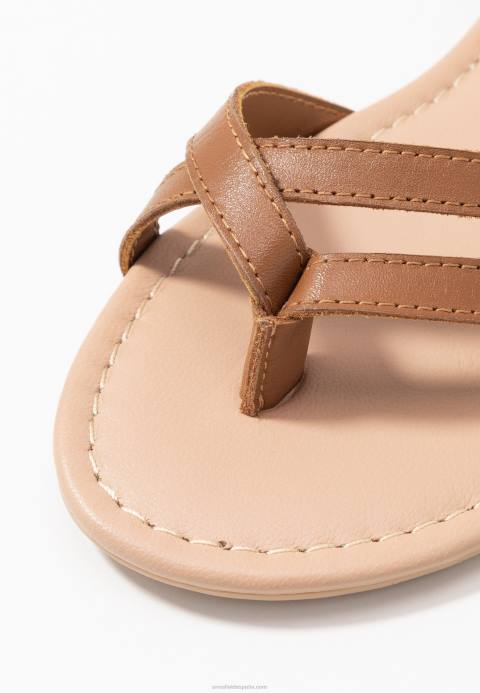 mujer sandalias de tira en T de piel coñac Anna Field 84Z81513