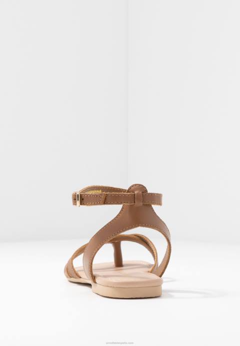 mujer sandalias de tira en T de piel coñac Anna Field 84Z81513