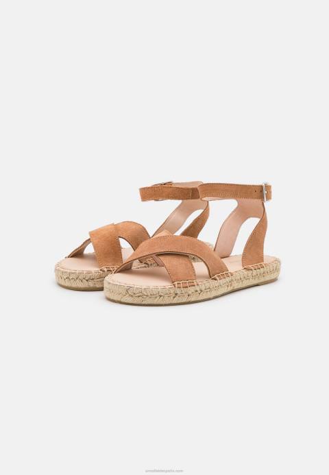 mujer sandalias plataforma piel coñac Anna Field 84Z81560