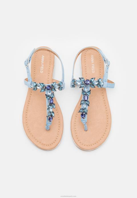 mujer sandalias t-bar azul claro Anna Field 84Z81533