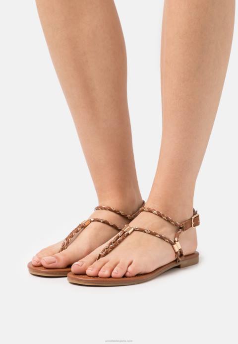 mujer sandalias t-bar coñac/dorado Anna Field 84Z81512