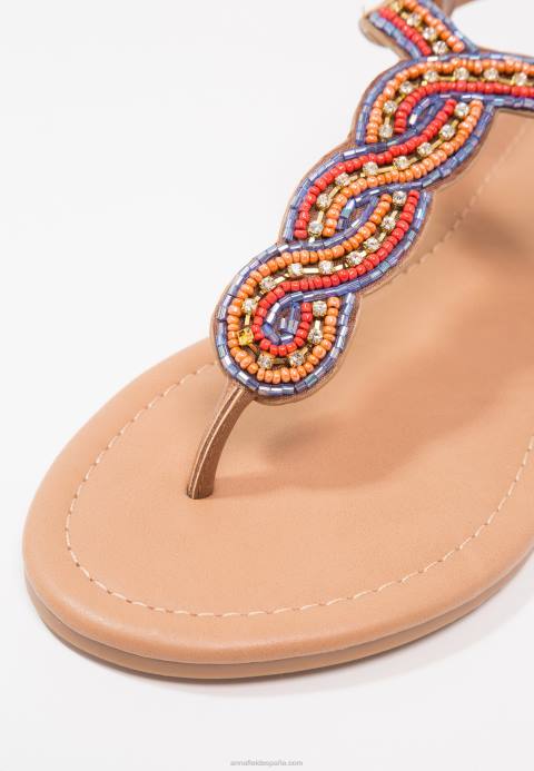 mujer sandalias t-bar marrones Anna Field 84Z81519