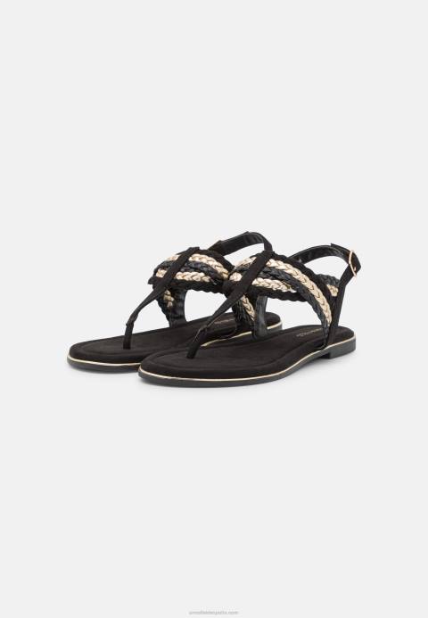 mujer sandalias t-bar negro/dorado Anna Field 84Z81503