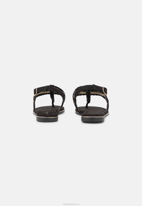mujer sandalias t-bar negro/dorado Anna Field 84Z81503