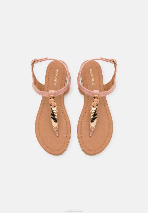 mujer sandalias tira t rosa claro Anna Field 84Z81548