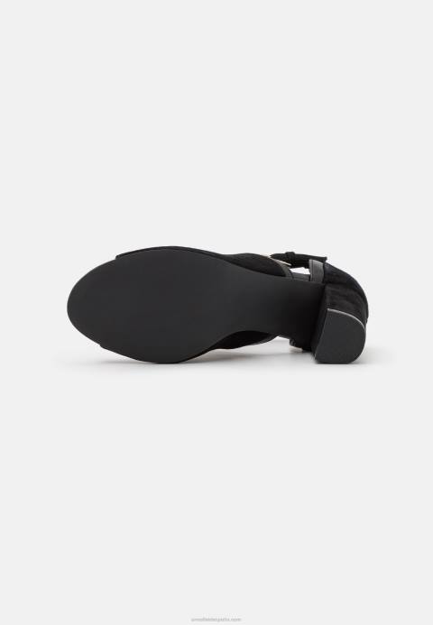 mujer sandalias tobilleras de piel negras Anna Field 84Z81314