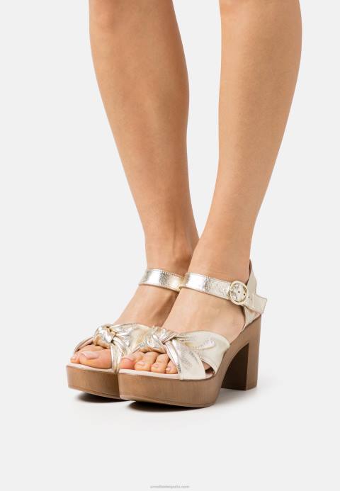 mujer zuecos de cuero dorado Anna Field 84Z81888