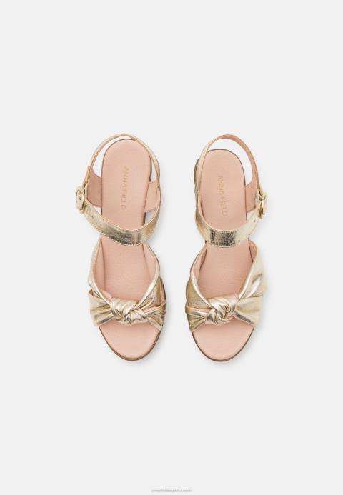 mujer zuecos de cuero dorado Anna Field 84Z81888