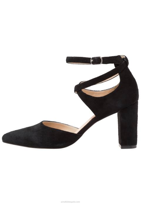 mujer tacones altos de cuero negro Anna Field 84Z81608