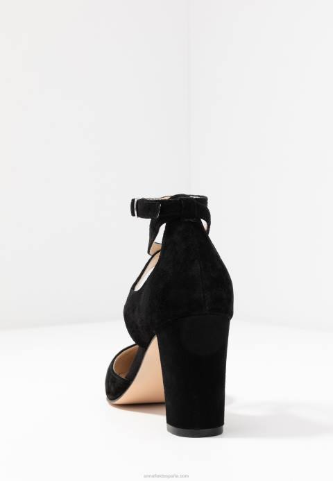 mujer tacones altos de cuero negro Anna Field 84Z81608