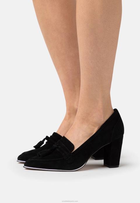 mujer tacones clásicos de cuero negro Anna Field 84Z81678