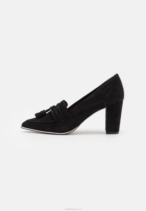 mujer tacones clásicos de cuero negro Anna Field 84Z81678