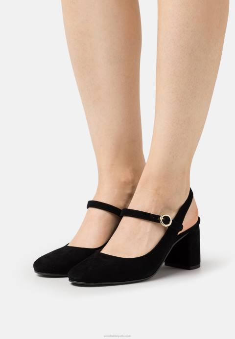 mujer tacones clásicos de cuero negro Anna Field 84Z81685