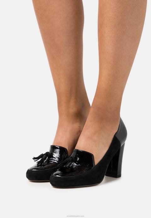 mujer tacones clásicos de cuero negro Anna Field 84Z81686