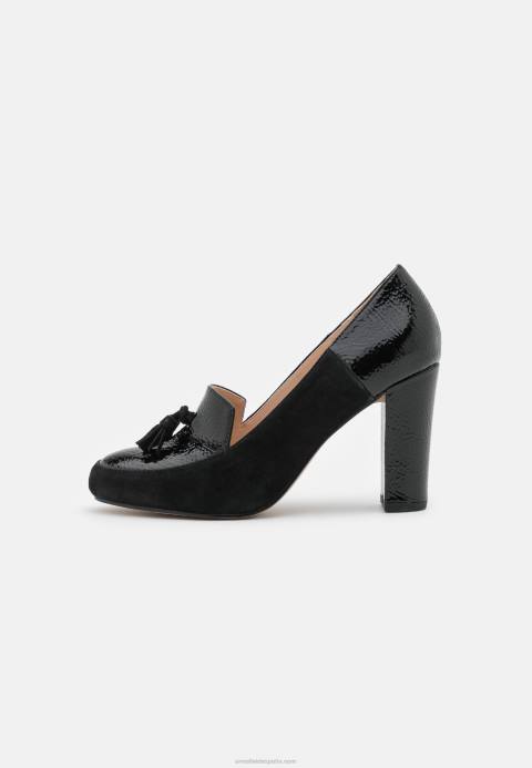 mujer tacones clásicos de cuero negro Anna Field 84Z81686