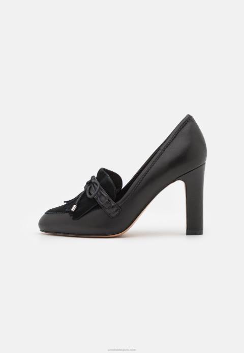 mujer tacones clásicos de cuero negro Anna Field 84Z81688