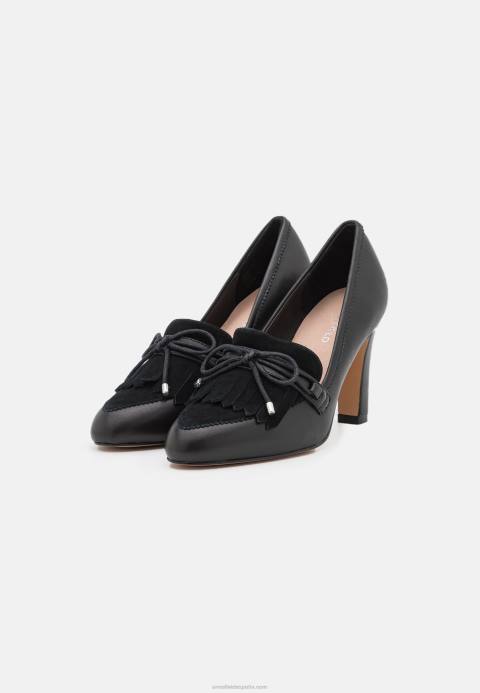 mujer tacones clásicos de cuero negro Anna Field 84Z81688