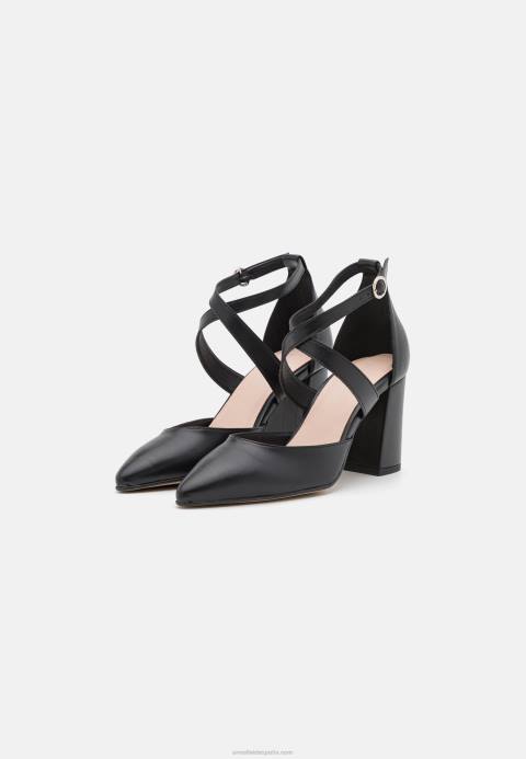 mujer tacones clásicos de cuero negro Anna Field 84Z81689