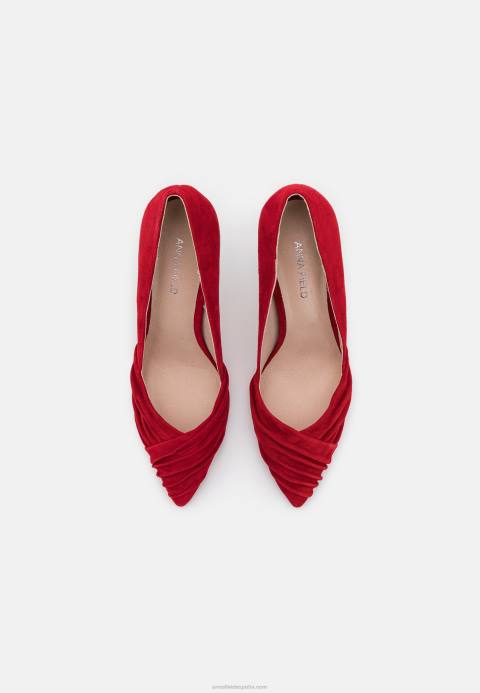mujer tacones clásicos de cuero rojo oscuro Anna Field 84Z81669