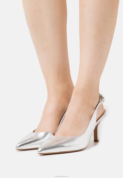 mujer tacones clasicos de cuero plata Anna Field 84Z81637