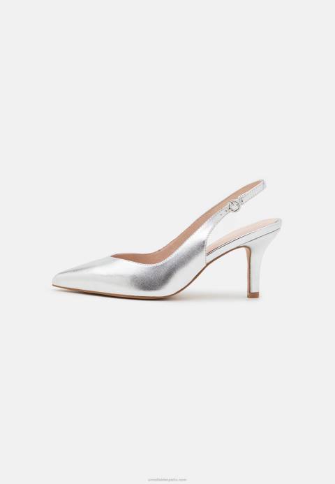 mujer tacones clasicos de cuero plata Anna Field 84Z81637