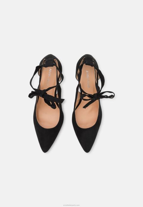 mujer tacones con cordones negros Anna Field 84Z81772