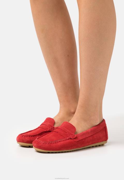 mujer mocasines de cuero rojo Anna Field 84Z81861