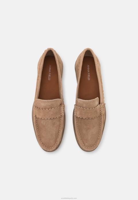 mujer slip-on de piel beige Anna Field 84Z81796