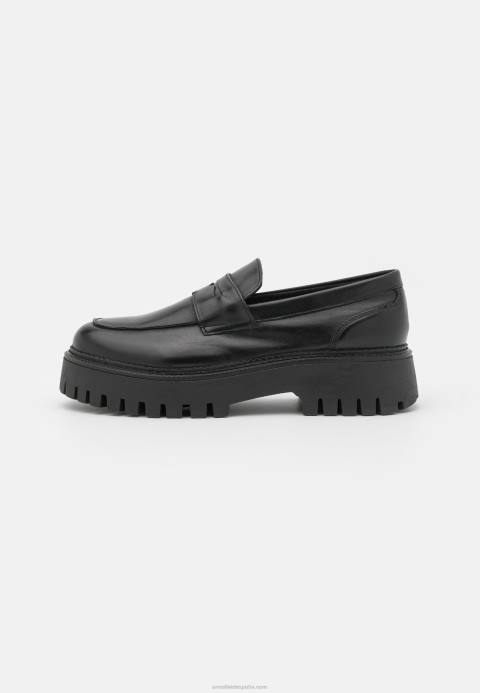 mujer slip-ons de cuero negro Anna Field 84Z81791