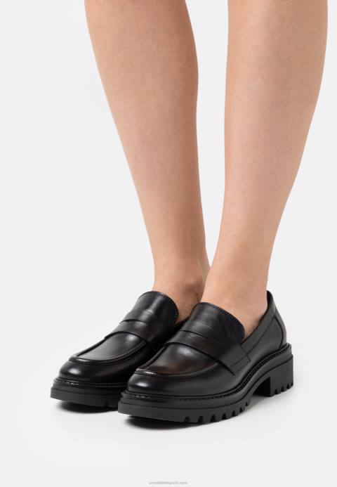 mujer slip-ons de cuero negro Anna Field 84Z81817