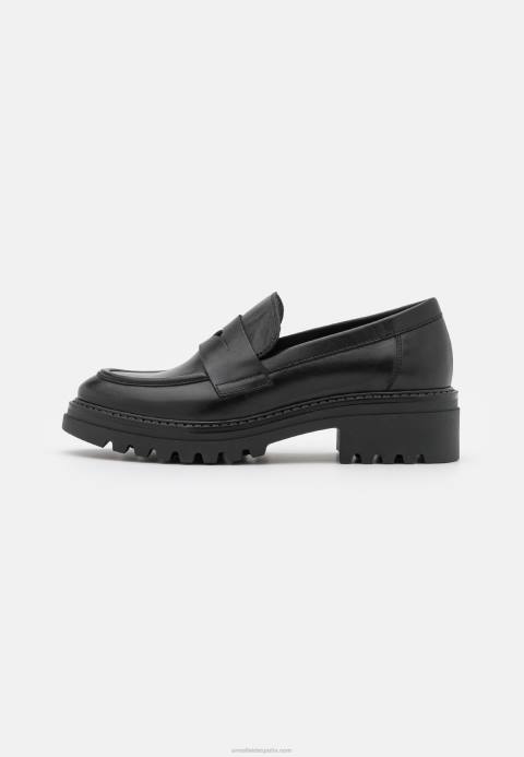 mujer slip-ons de cuero negro Anna Field 84Z81817