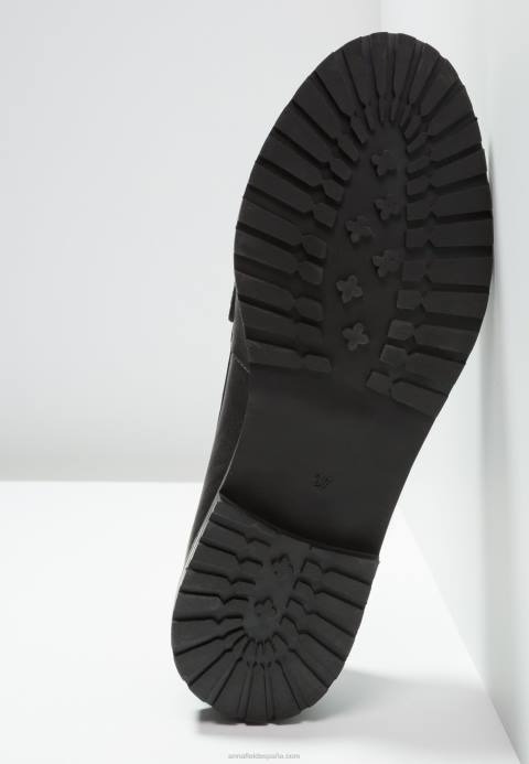 mujer slip-ons de cuero negro Anna Field 84Z81829