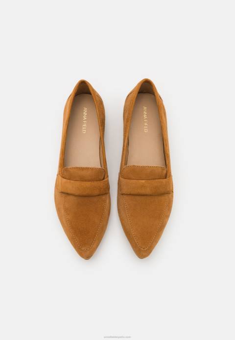 mujer slip-ons de piel coñac Anna Field 84Z81819